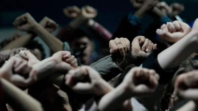 Stiller Protest auf der Weltklimakonferenz. (Foto: Rafiq Maqbool/AP)