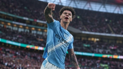 Doppeltorschütze für Manchester: Nico O'Reilly. (Foto: Richard Pelham/AP/dpa)