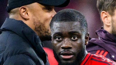 Wie lange arbeiten Kompany und Upamecano noch zusammen? (Archivbild) (Foto: Tom Weller/dpa)