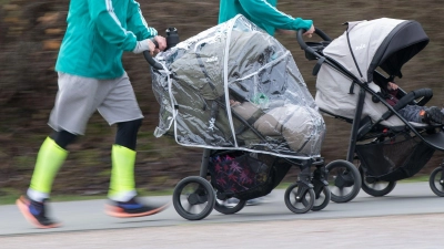 Der Kinderwagen kann vor Verletzungen schützen. (Symbolbild) (Foto: Bernd Thissen/dpa)