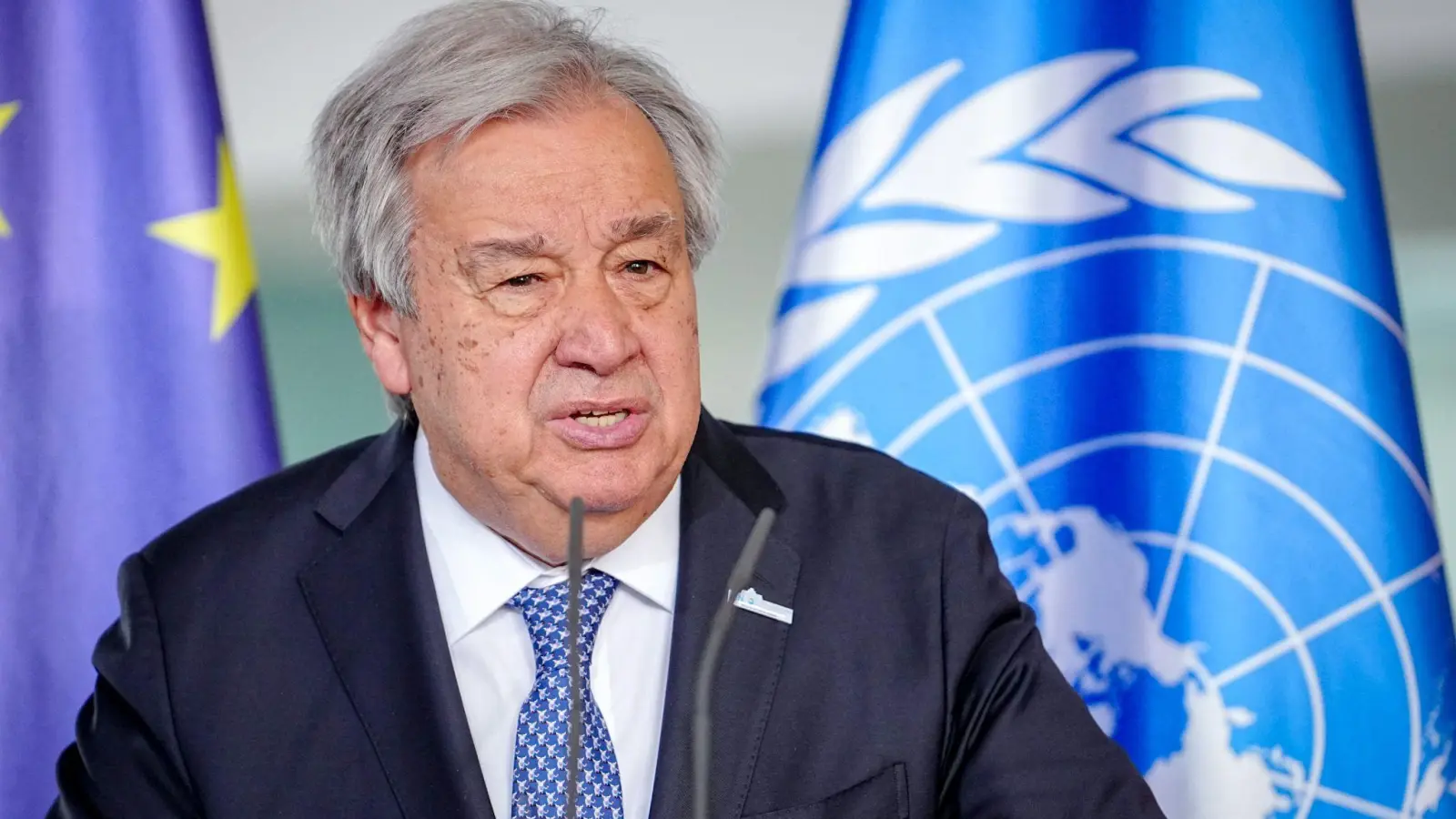Guterres bei einem Besuch in Berlin (Foto: Kay Nietfeld/dpa)