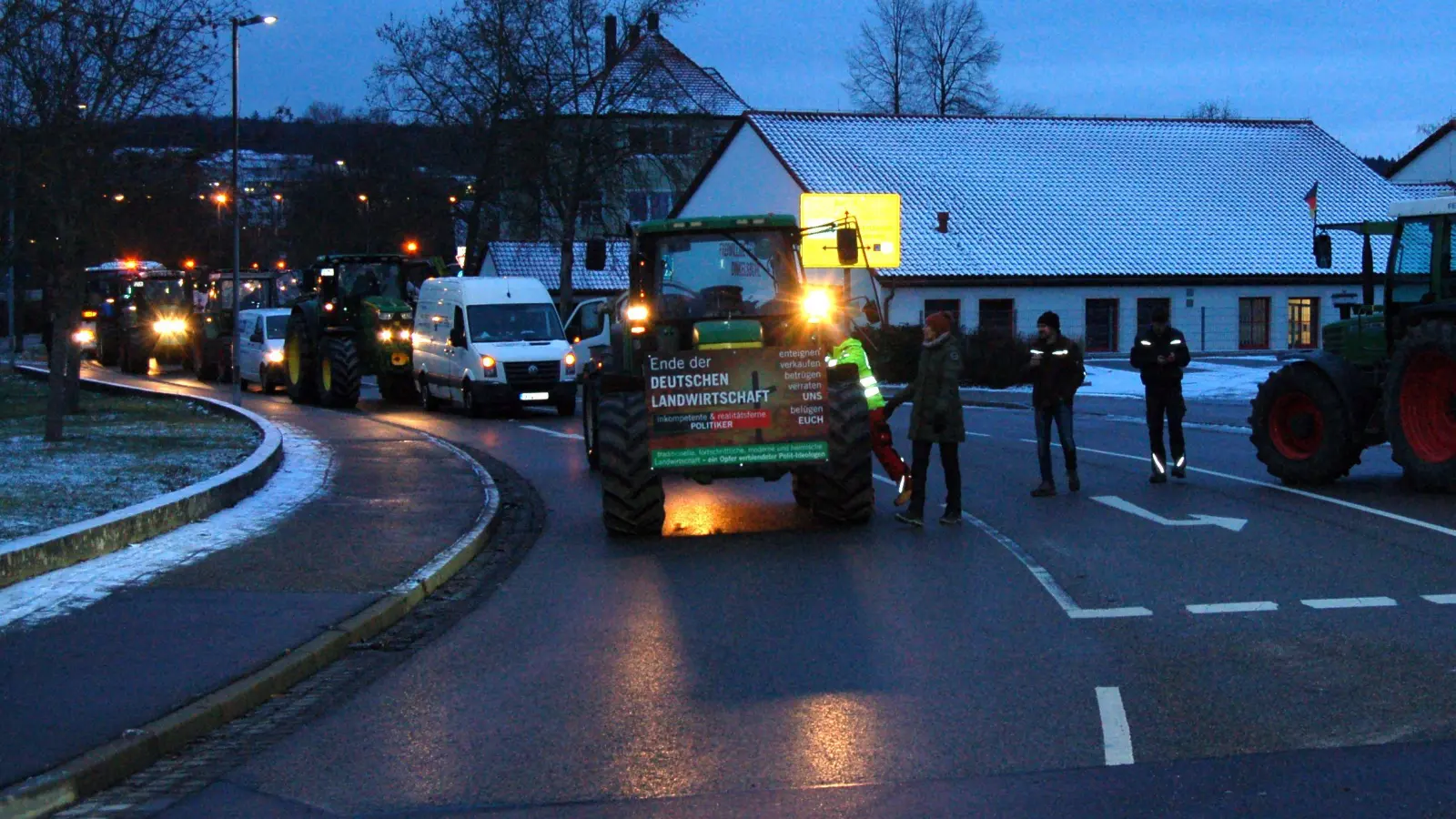 Der Protest in Dinkelsbühl. (Foto: Markus Weinzierl)