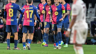 Barcelona-Jubel gegen die Bayern. (Foto: Sven Hoppe/dpa)