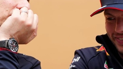 Gianpiero Lambiase (l) wird Red Bull und Max Verstappen verlassen. (Archivbild) (Foto: David Davies/PA Wire/dpa)