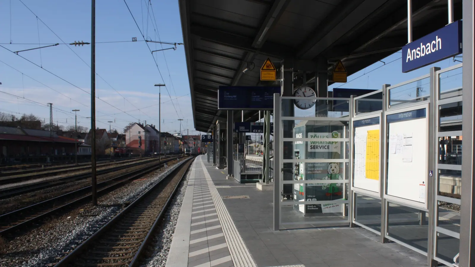 Auch an den Gleisen in Ansbach sah es eher mau aus. (Foto: Anna Beigel)