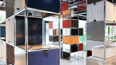 Am BGH geht es um das bekannte modulare Möbelsystem „USM Haller“. (Foto: Christian Charisius/dpa)