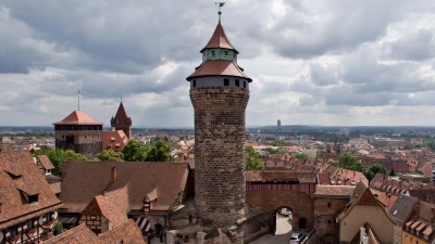 Ab Anfang August werden die Jungtiere von der Kaiserburg voraussichtlich in den Süden fliegen, um dort ihren ersten Winter zu verbringen. (Archivbild) (Foto: Daniel Karmann/dpa)