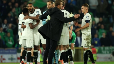 Die deutschen Nationalspieler und Bundestrainer Julian Nagelsmann haben wieder Hoffnung wegen der WM-Auslosung. (Archivbild) (Foto: Christian Charisius/dpa)