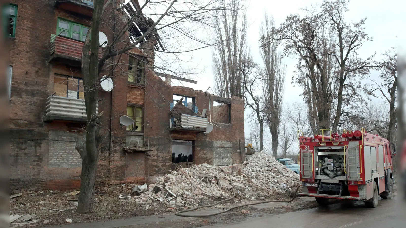 In der ostukrainischen Region Donezk werden die unter Regierungskontrolle verbliebenen Städte regelmäßig von russischer Seite beschossen. (Archivbild) (Foto: -/ukrin/dpa)