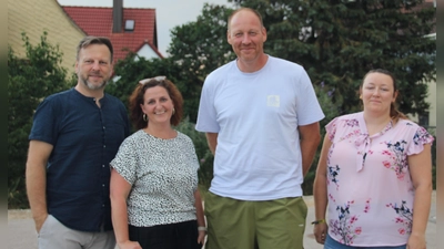 Das Bürgermeister-Quartett: Diana Fichtner (Zweite von links) kann auf die Unterstützung (von links) von Mario Lindemann, Daniel Hesse und Jana Pfahler setzen. (Foto: Robert Maurer)