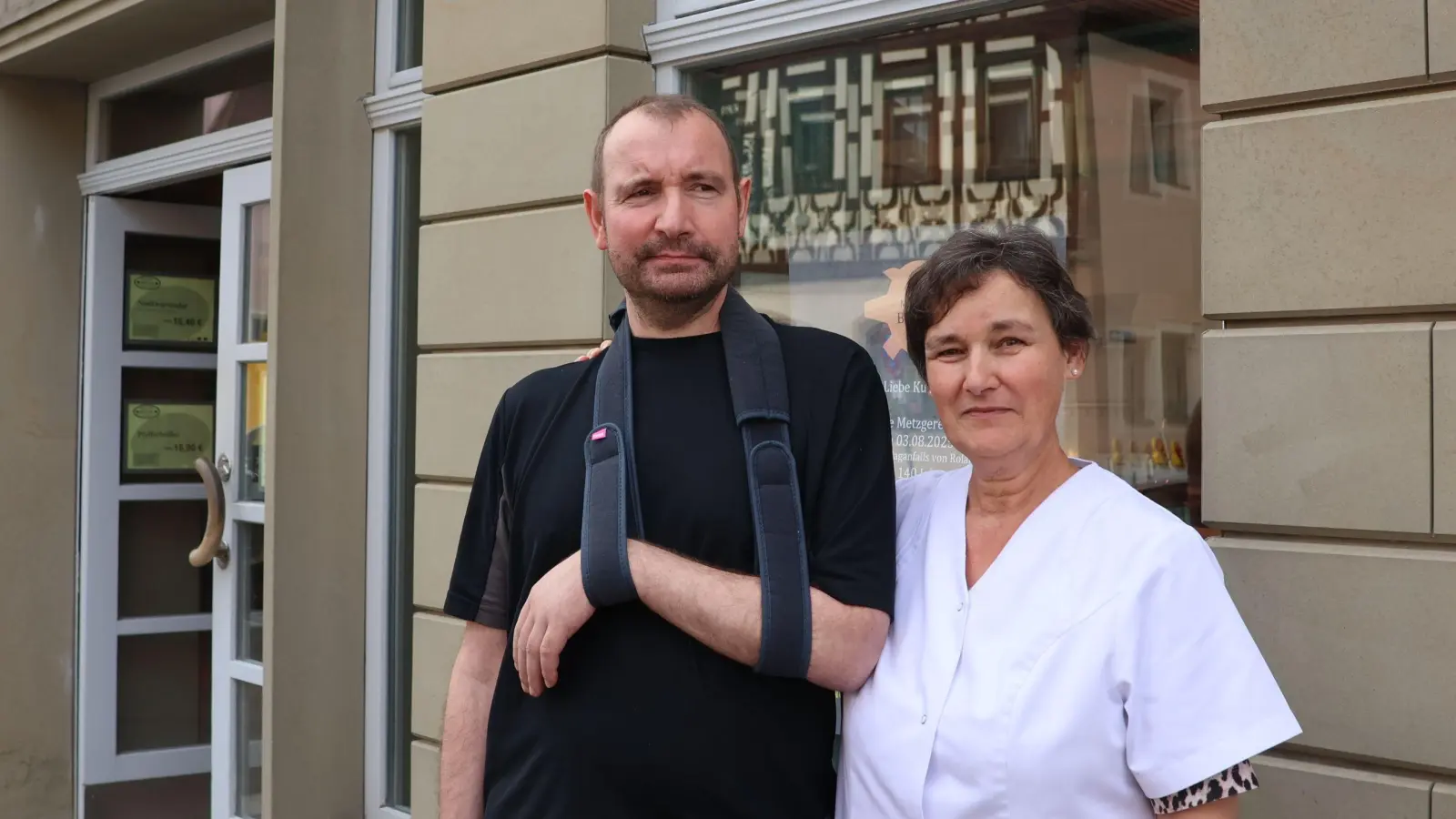 Der Metzgermeister und Betriebsleiter Roland Brügel und seine Schwester Gudrun Donig, die sich zuletzt um die Geschäftsführung kümmerte. (Foto: Andreas Reum)