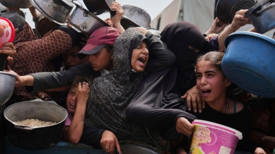 Organisationen warnen vor einer Hungersnot im Gazastreifen. (Archivbild) (Foto: Abdel Kareem Hana/AP/dpa)