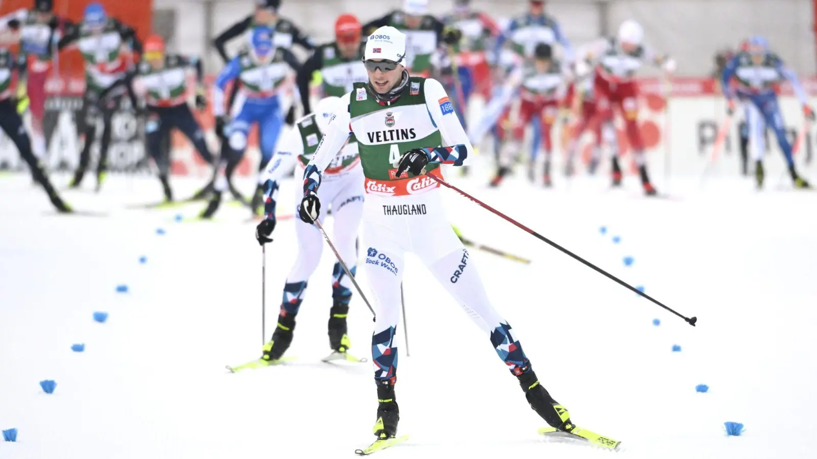 Der Norweger Jarl Magnus Riiber gewann in Ruka. (Foto: Heikki Saukkomaa/Lehtikuva/dpa)