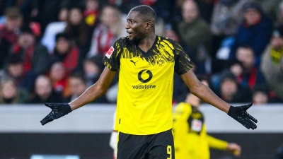 Die Formkrise von Dortmunds Angreifer Serhou Guirassy geht weiter. (Archivbild) (Foto: Tom Weller/dpa)