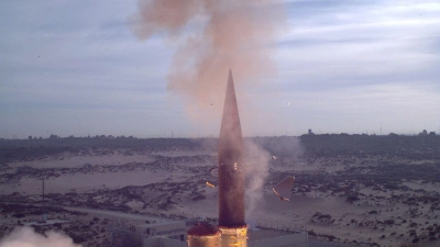 Raketenabwehrsystem Arrow 3 (Foto: -/ISRAELI MINISTRY OF DEFENSE/dpa)