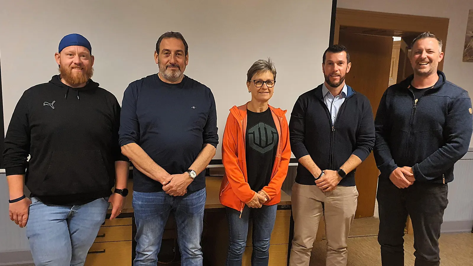 Die neuen Mitglieder (von links): Tyll Günner, Wolf Rothmann, Karin Häberlein, Martin Reu und Daniel Eschl.<br> (Foto: Gemeinde Wettringen)