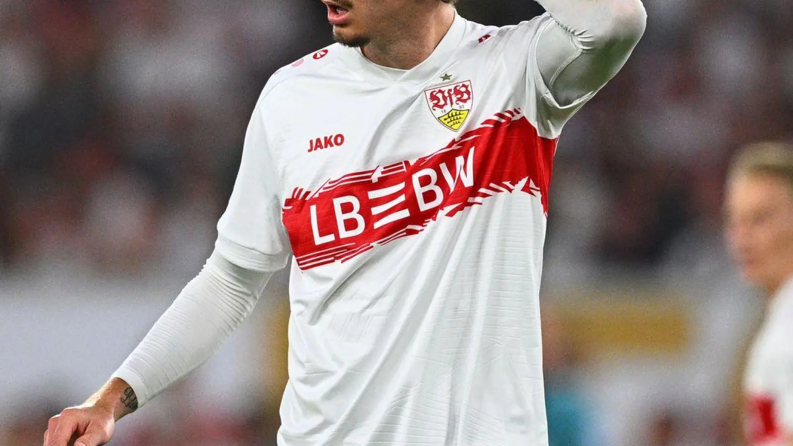 Stand beim Supercup im Fokus: Stuttgarts Stürmer Nick Woltemade. (Foto: Tom Weller/dpa)
