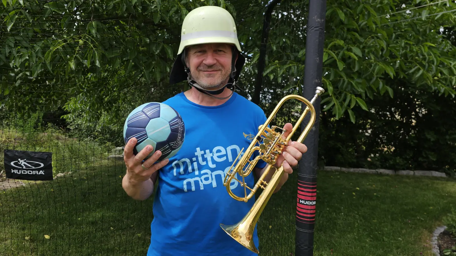 Feuerwehr, Handball und Posaunenchor: Bernd Lörler engagiert sich in ganz unterschiedlichen Bereichen. (Foto: Anton Lörler)