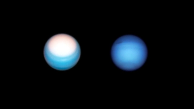 Neue Untersuchungen legen nahe, dass Uranus und Neptun eher felsig statt eisig sein könnten (Foto: A. Simon; M. H. Wong; OPAL team/NASA/ESA,/dpa)