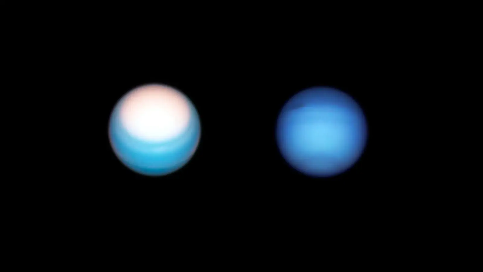 Neue Untersuchungen legen nahe, dass Uranus und Neptun eher felsig statt eisig sein könnten (Foto: A. Simon; M. H. Wong; OPAL team/NASA/ESA,/dpa)