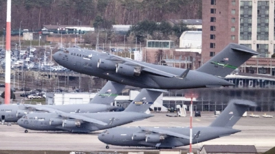 Die US-Airbase in Ramstein ist die zentrale Luftdrehscheibe für Europa und den Nahen Osten. (Archivbild) (Foto: Boris Roessler/dpa)