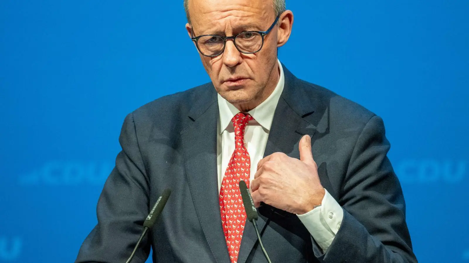 Merz kann sich eine zweite Amtszeit als Kanzler vorstellen. (Foto: Harald Tittel/dpa)