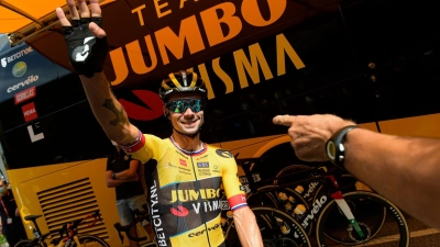 Der Slowene Primoz Roglic wird das erfolgreiche Team Jumbo Visma verlassen. (Foto: Alvaro Barrientos/AP/dpa)