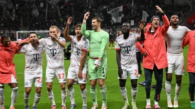Die Bayern feierten bei Eintracht Frankfurt den nächsten dominanten Erfolg. (Foto: Arne Dedert/dpa)