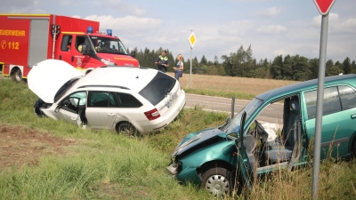 Am Mittwoch gegen Mittag kam es bei Flinsberg im Landkreis Ansbach zu einem Unfall mit zwei Verletzten. (Foto: NEWS5 / Markus Zahn)