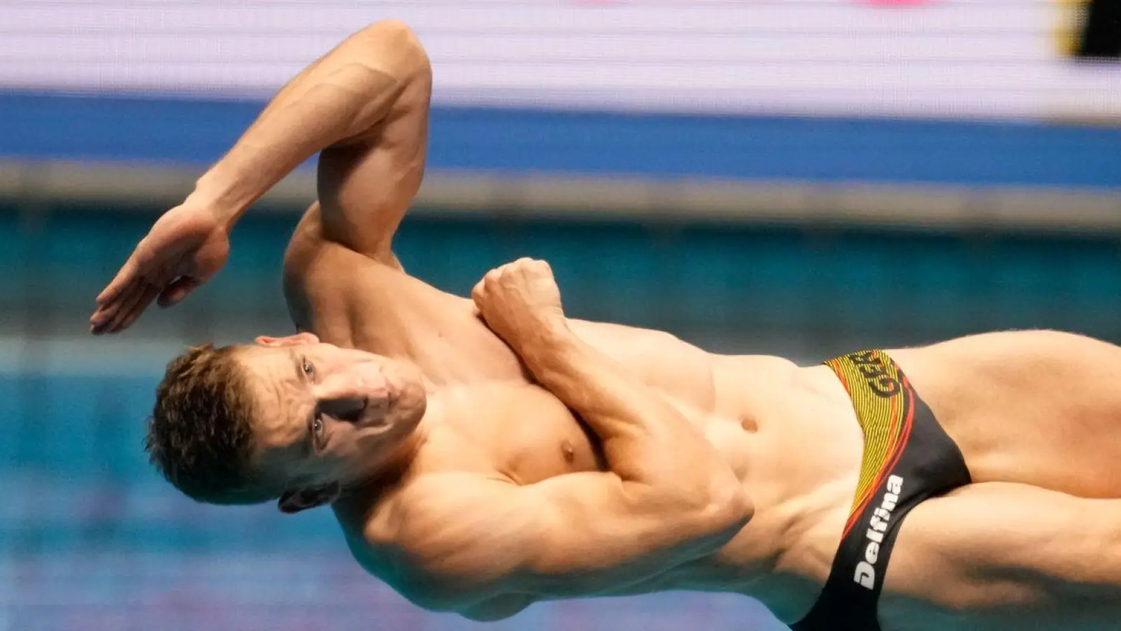 Wasserspringer Moritz Wesemann aus Deutschland ist in Doha ein Hoffnungsträger. (Foto: Lee Jin-man/AP/dpa)