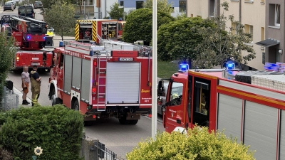 Mehrere Feuerwehren rückten am Donnerstagabend nach Meinhardswinden aus. Einen Brand gab es jedoch nicht. (Foto: Sabrina Mägerlein)