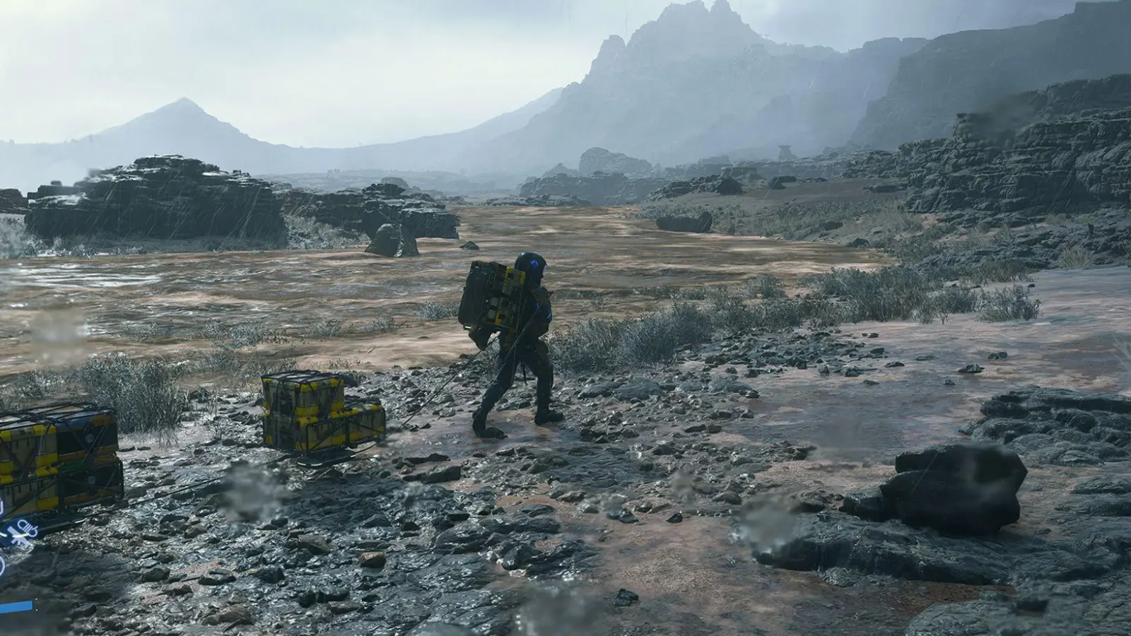 Post austragen in einer malerischen Postapokalypse ist das Thema von „Death Stranding 2“. (Foto: Kojima Productions/Sony Interactive Entertainment/dpa-tmn)