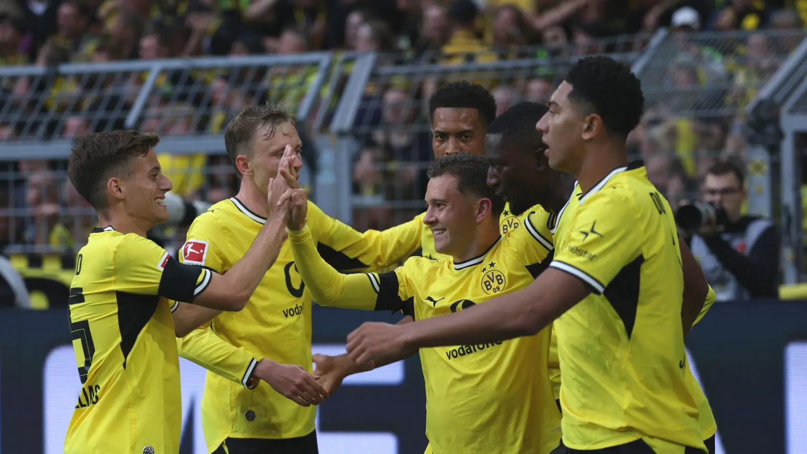Der BVB hatte früh Grund zur Freude. (Foto: Fabian Strauch/dpa)
