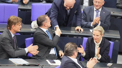 Die Union bringt ihren Fünf-Punkte-Plan für eine Verschärfung der Bekämpfung der irregulären Migration durch den Bundestag.  (Foto: Michael Kappeler/dpa)