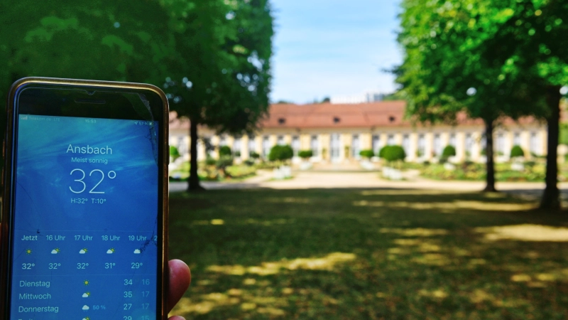 Die Hitzewelle traf auch Ansbach mit voller Wucht. Tage, an denen das Thermometer auf 32 Grad geklettert sind, gehörten in diesem Jahr schon zu den kühleren Phasen. (Symbolbild: Jim Albright)