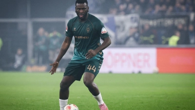 Überraschend schnelles Comeback für Werder möglich: Victor Boniface. (Archivbild) (Foto: Christian Charisius/dpa)