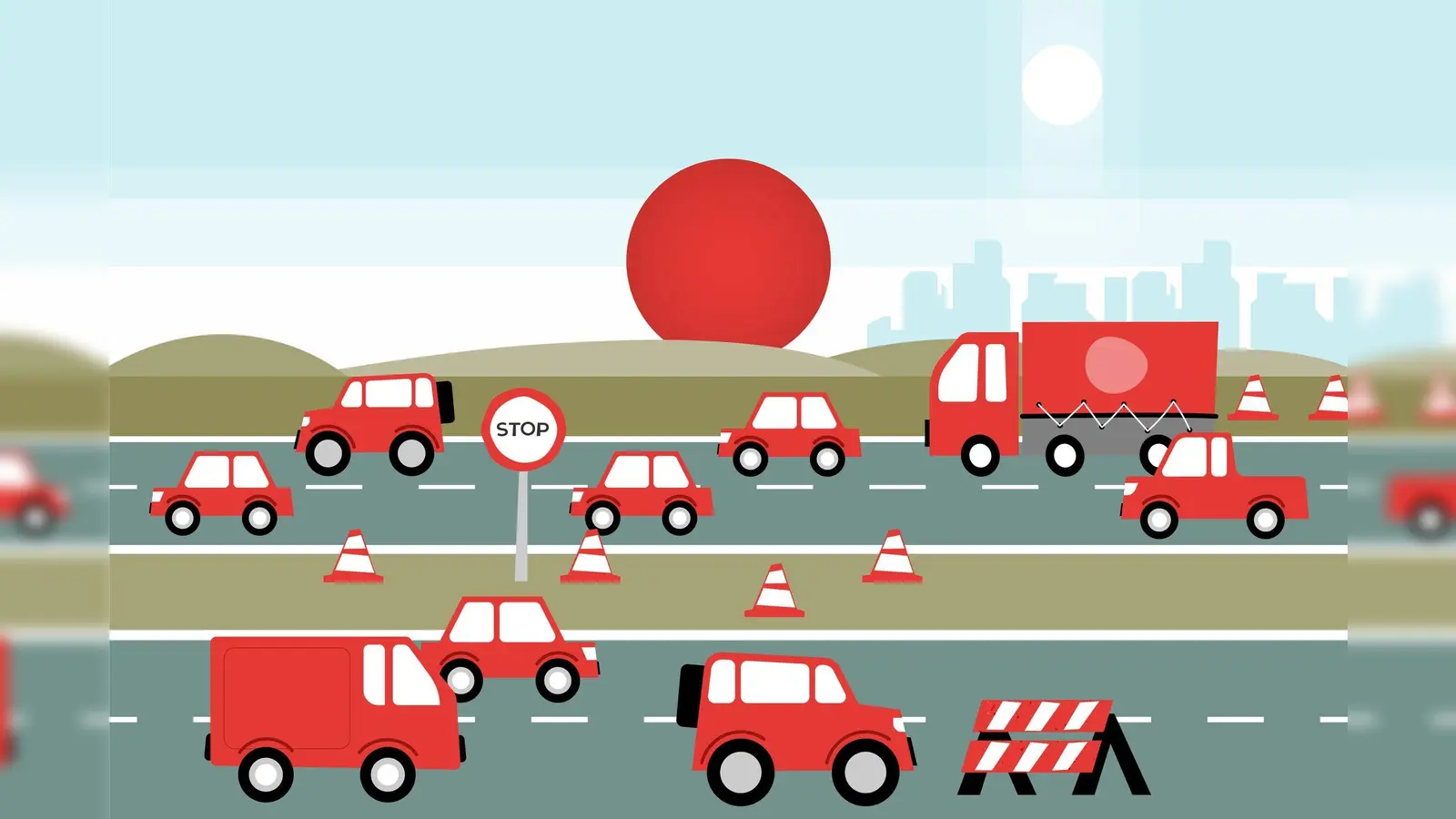 Es geht Richtung Ferienende, doch unter anderem wegen LKW-Verkehr wird es mancherorts nochmals voller. (Foto: dpa-infografik GmbH/dpa-tmn)