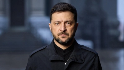 Selenskyj erklärte sich prinzipiell zu Wahlen bereit - unter Bedingungen. (Archivbild) (Foto: -/Press Service Of The President Of Ukraine/AP/dpa)