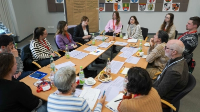 Mit der Umsetzung der Istanbul-Konvention befassten sich zahlreiche Fachkräfte bei einem Runden Tisch im Landratsamt Ansbach. (Foto: Landratsamt Ansbach/Fabian Hähnlein)