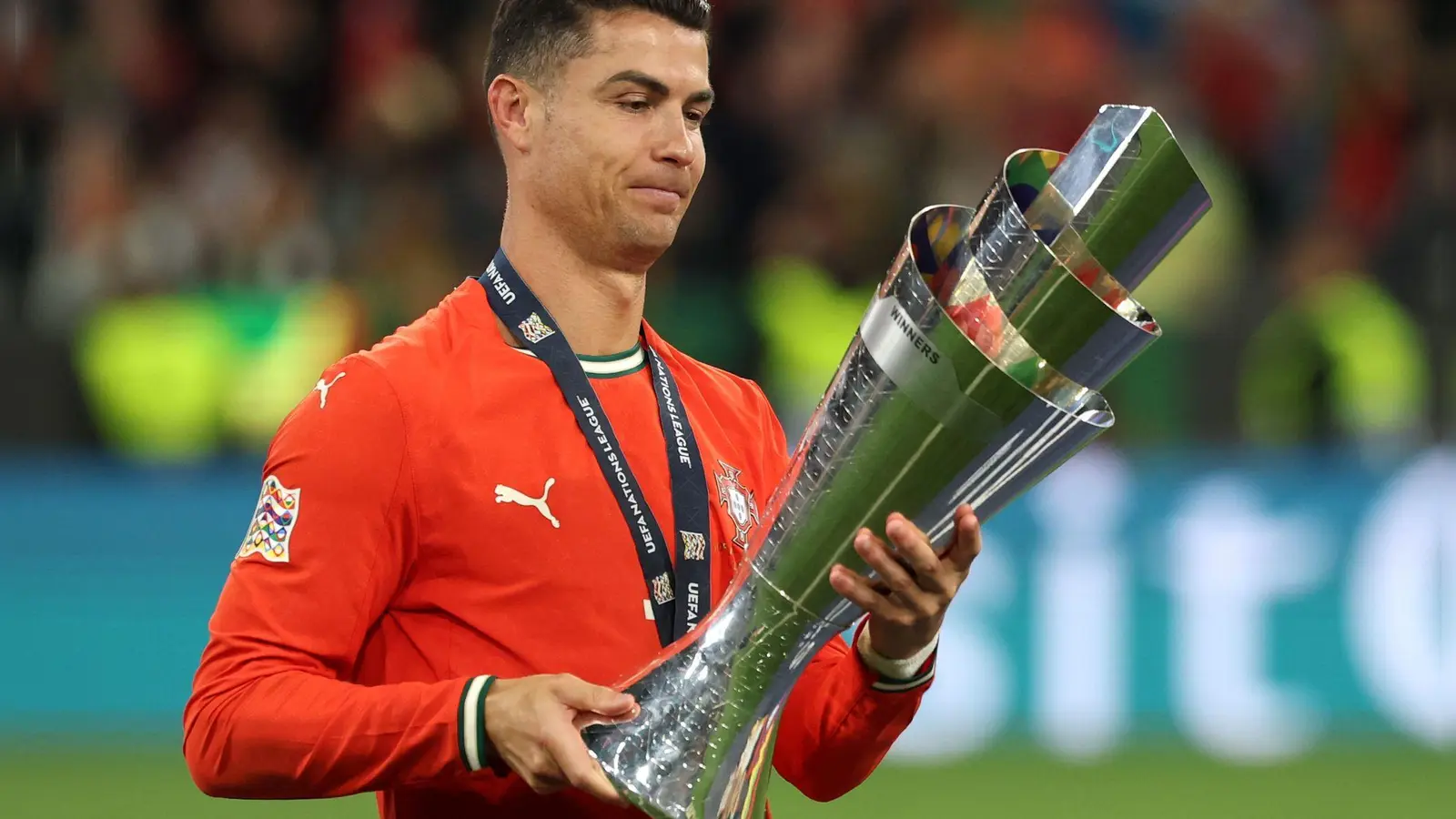 Cristiano Ronaldo holte seinen dritten Titel mit Portugals Nationalteam. (Foto: Christian Charisius/dpa)