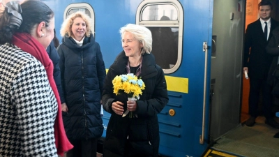 Will in Kiew ein Zeichen setzen: EU-Kommissionspräsidentin Ursula von der Leyen. (Foto: Ansgar Haase/dpa)