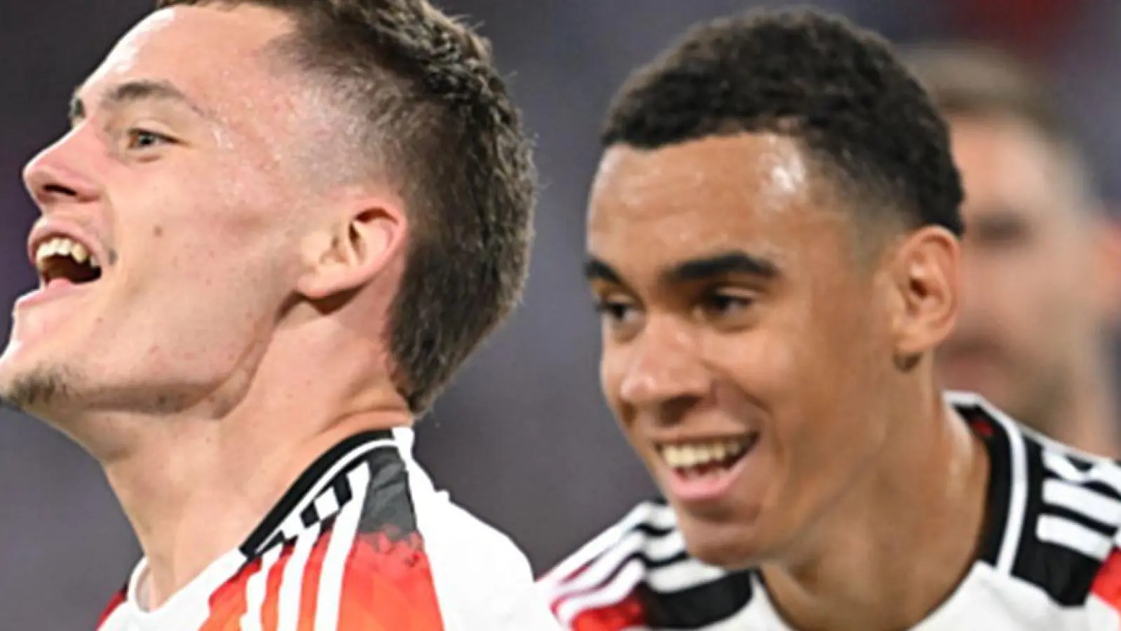 Bald in einer Vereins-Mannschaft? Florian Wirtz (l) und Jamal Musiala. (Foto: Sven Hoppe/dpa)