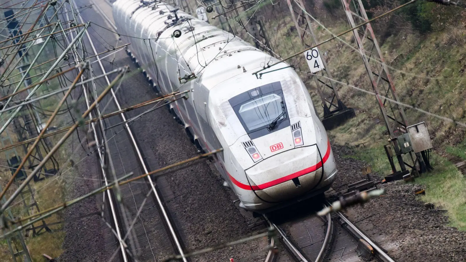 Ein ICE hat in Hamburg-Wilhelmsburg einen Gleisarbeiter erfasst. (Symbolbild) (Foto: Julian Stratenschulte/dpa)