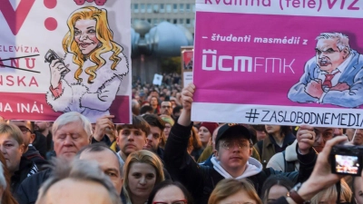 In den Monaten vor der Abstimmung hatten Zehntausende gegen die Auflösung der öffentlich-rechtlichen Sendeanstalt RTVS protestiert. (Foto: Jaroslav Novák/tasr/dpa)