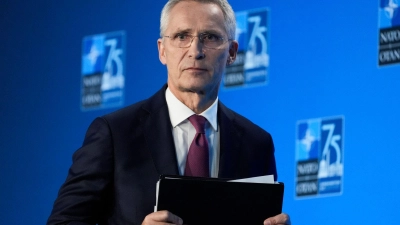 Am 1. Oktober tritt Stoltenberg als Nato-Generalsekretär ab. Er hat schon einen neuen Job in Aussicht. (Foto: Stephanie Scarbrough/AP/dpa)