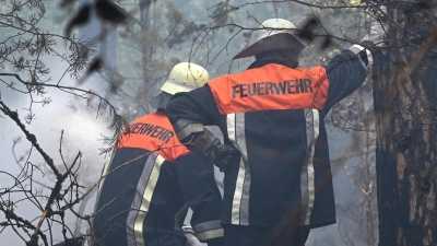 Mit einer Großübung am Waldrand von Burk geht es am Samstag ab 17 Uhr zur Sache. Auf dem Foto ist der Ernstfall im Wald bei Milmersdorf (Ortsteil Sachsen bei Ansbach) zu sehen. (Archivbild: Jim Albright)