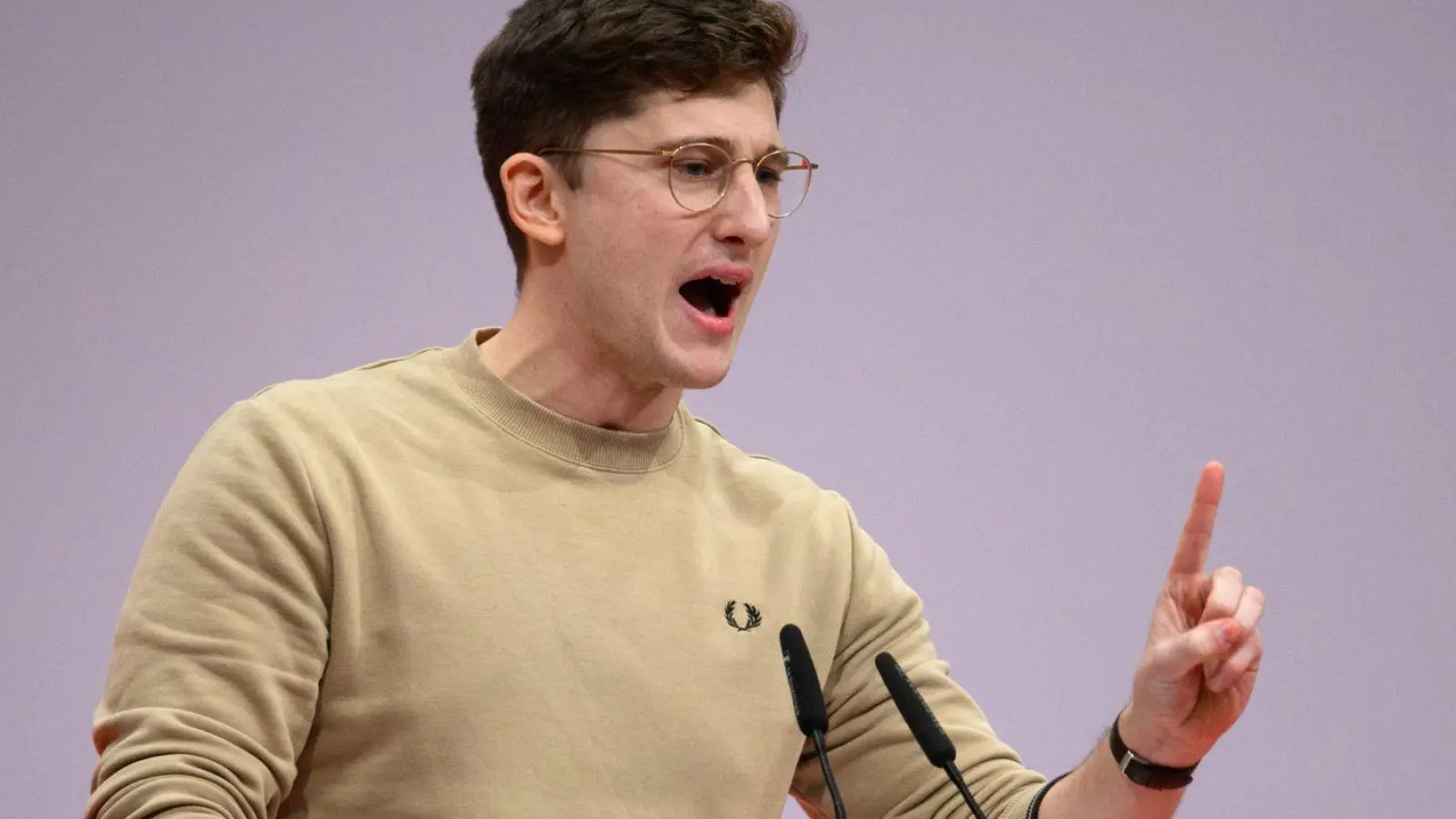 Juso-Chef Türmer pocht auf einen Parteitagsbeschluss für einen Kanzlerkandidaten. (Archivbild) (Foto: Bernd von Jutrczenka/dpa)