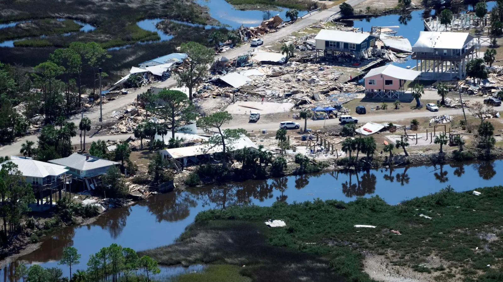 Erst vor wenigen Tagen wütete „Helene“ im Südosten der USA, hinterließ immense Zerstörung und forderte weit mehr als 200 Tote. (Foto: Susan Walsh/AP/dpa)