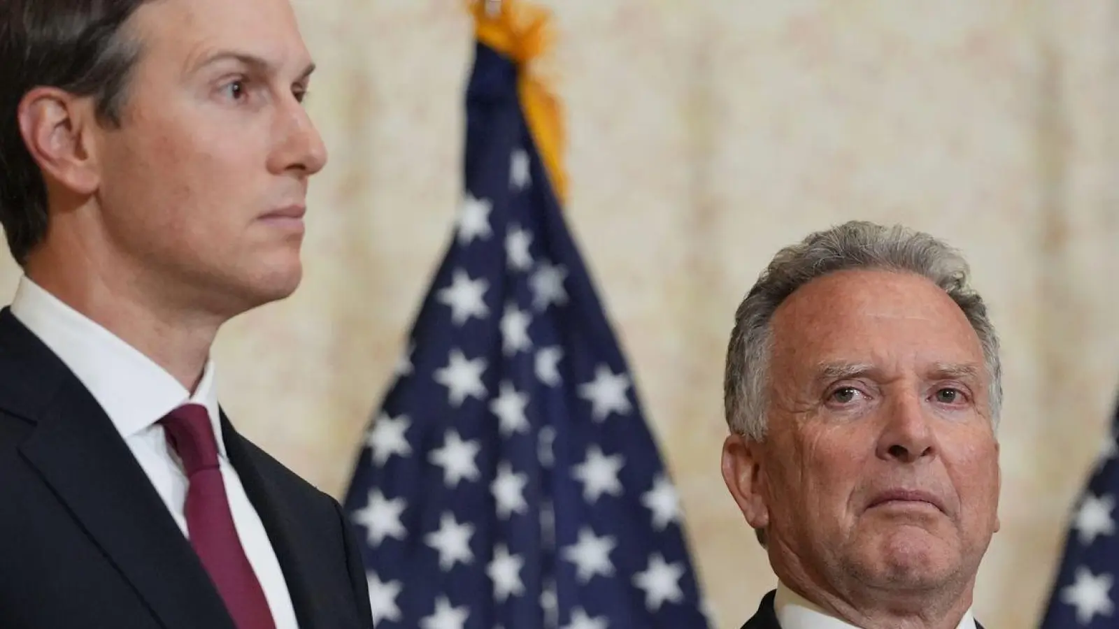 Trumps Unterhändler Kushner und Witkoff sollen den Iran zum Einlenken bringen. (Archivbild) (Foto: Jacquelyn Martin/POOL AP/AP/dpa)