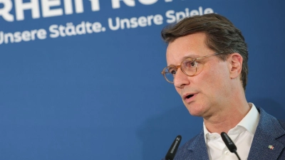 NRW-Ministerpräsident Hendrik Wüst spricht von einer „richtig starken Nachricht“. (Archivbild) (Foto: Christoph Reichwein/dpa)